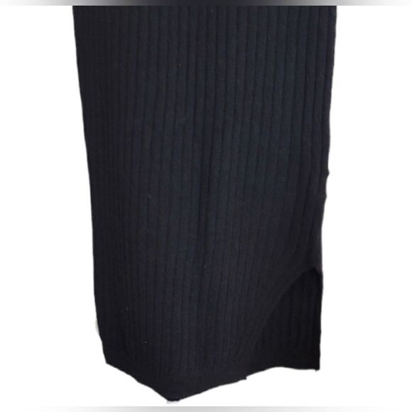 All Saints NWT Margot Sleeveless Bodycon Ribbed Midi Dress Black Sz Small - Picture 6 of 9